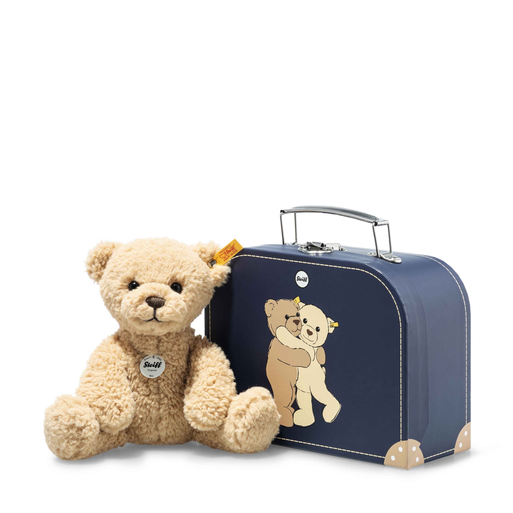 Ben Teddy bear in suitcase