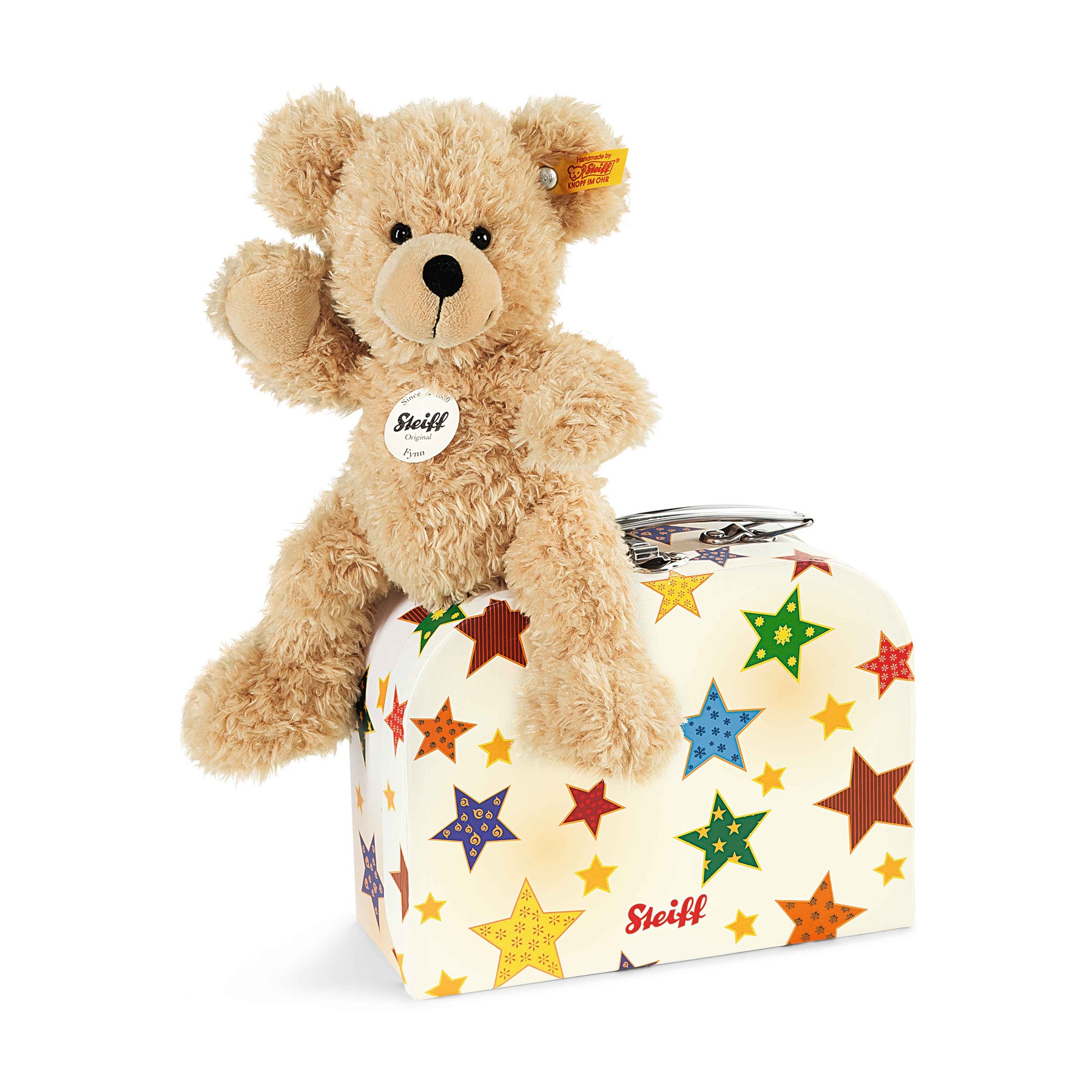 Fynn Teddy bear in suitcase
