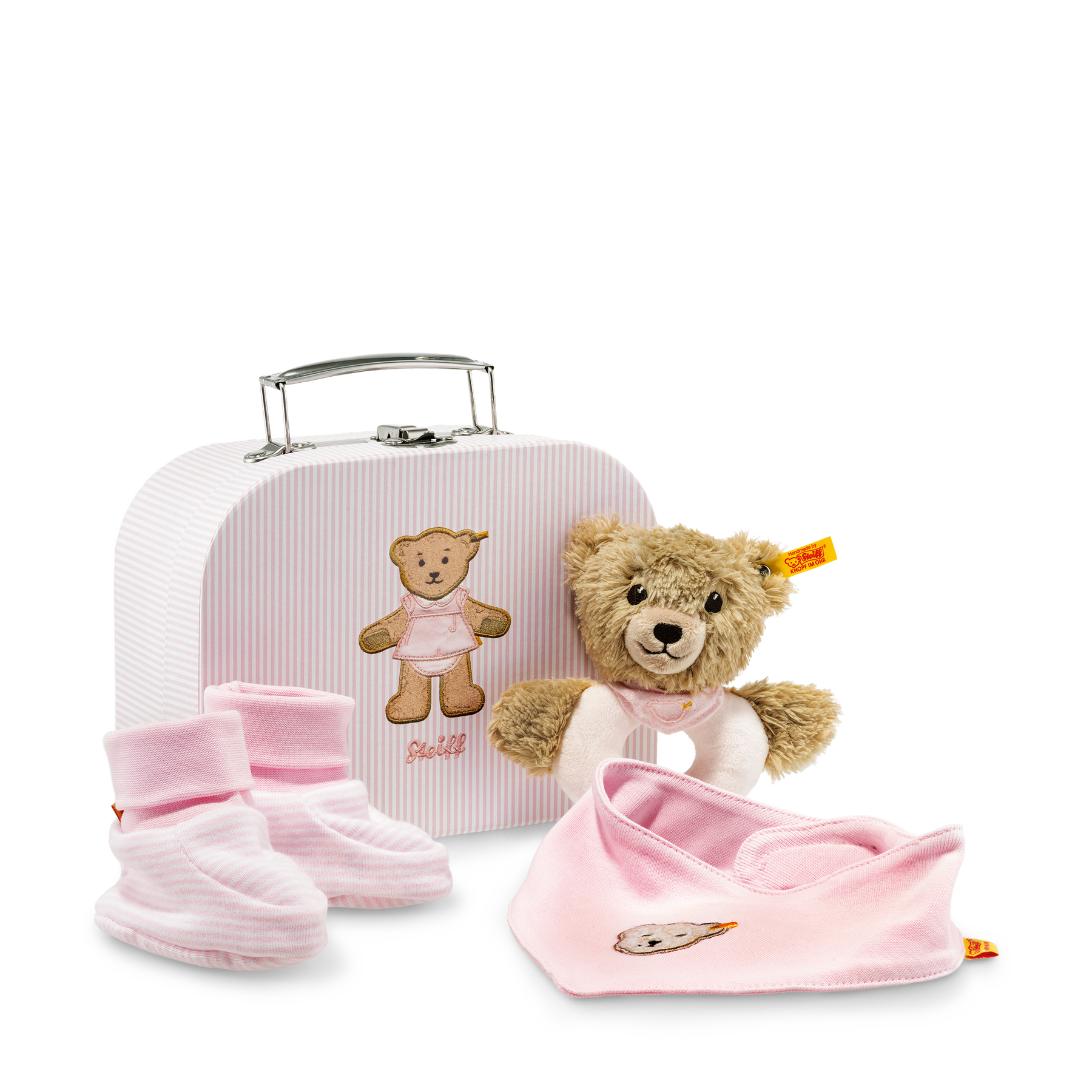 Sleep well bear grip toy with rattle gift set