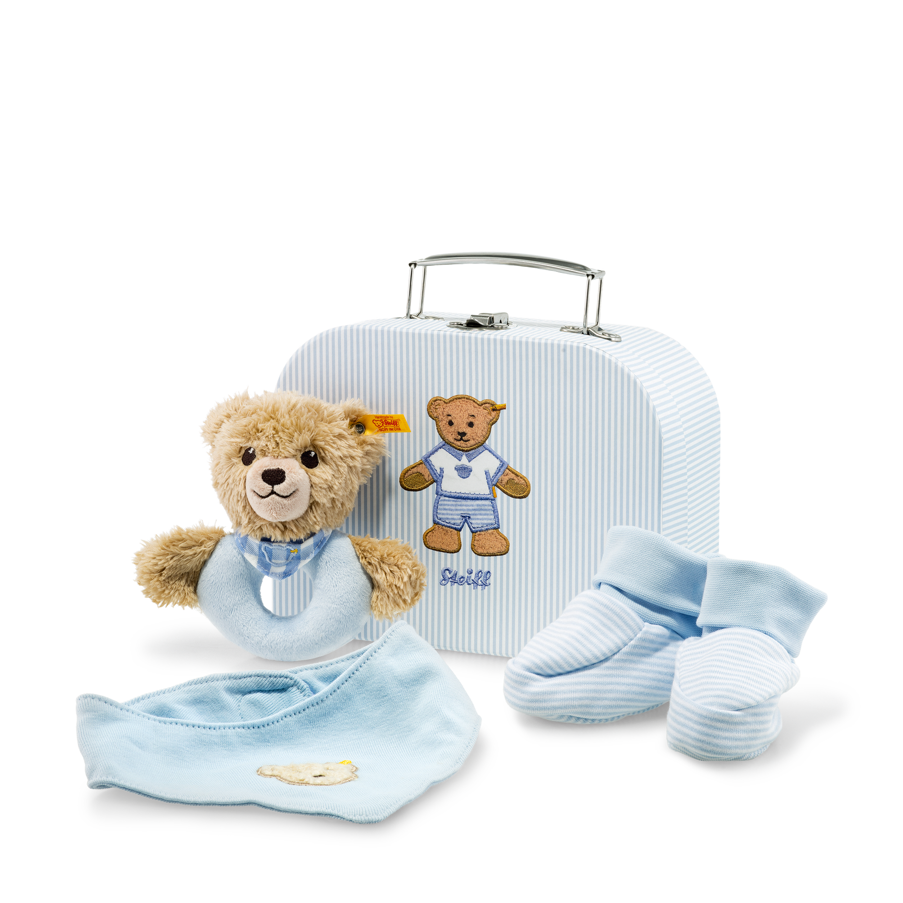 Sleep well bear grip toy with rattle gift set