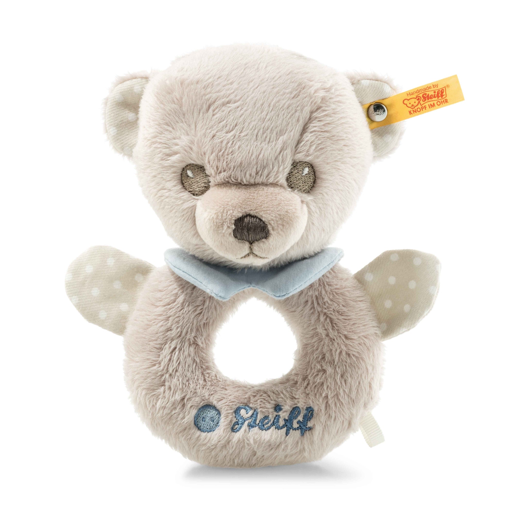 Hello Baby Levi Teddy bear grip toy with rattle in gift box