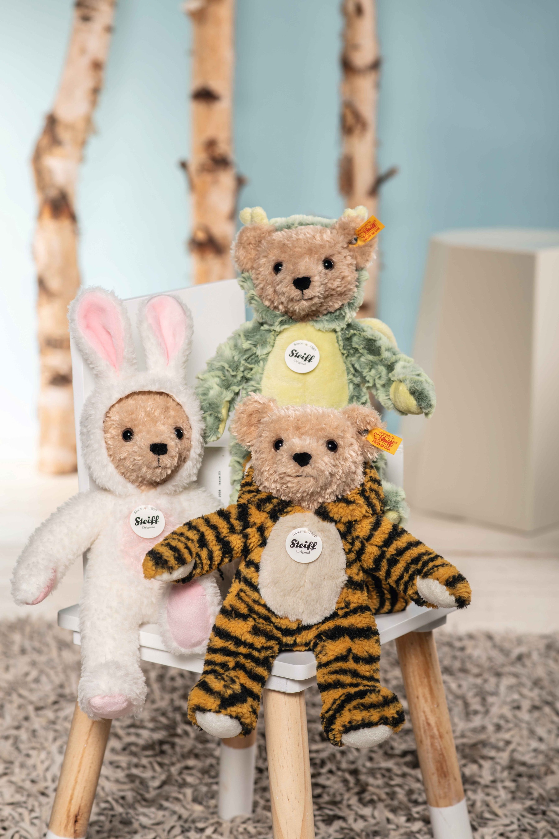 Hoodie-Teddy bear rabbit, 27 cm, white - Steiff.com