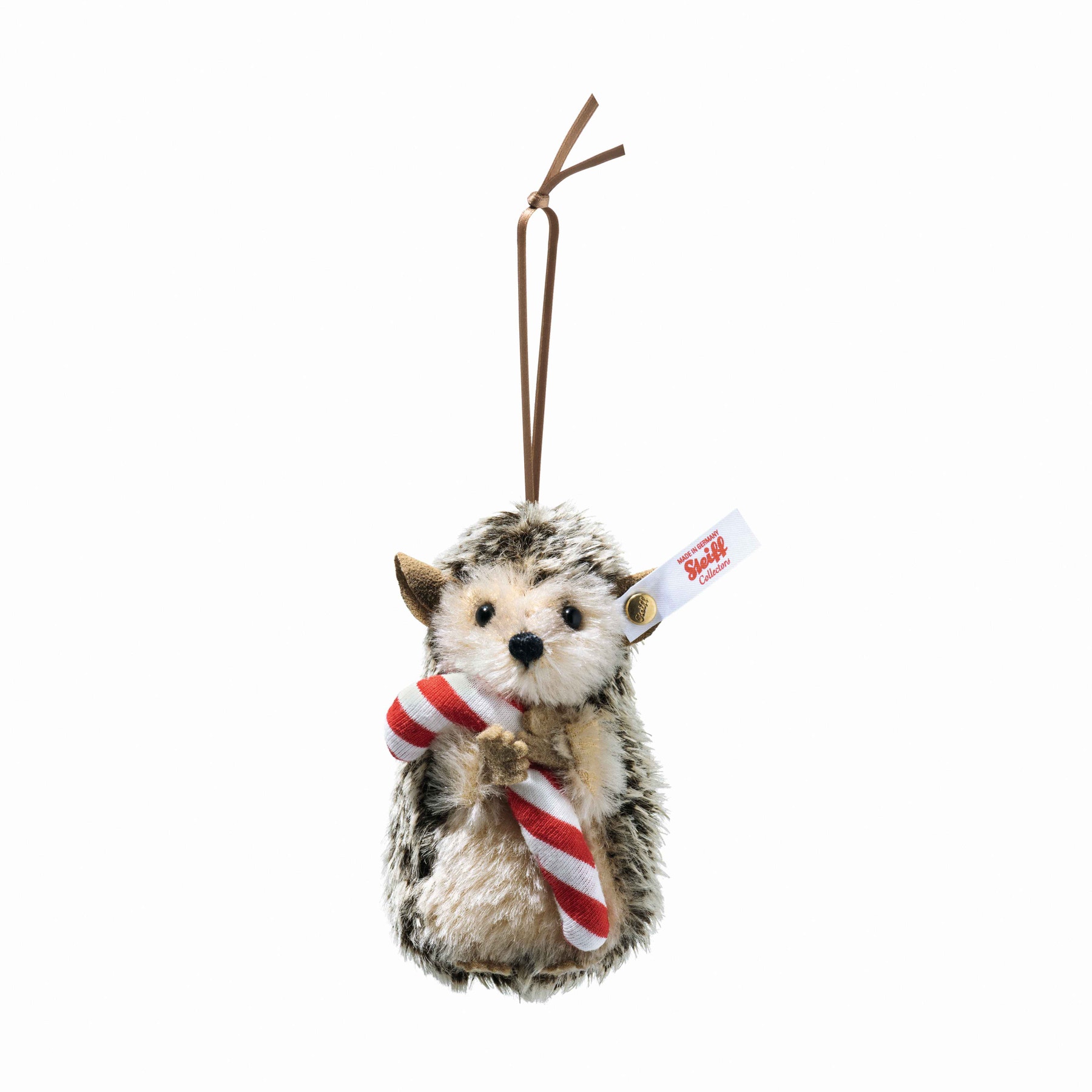 Hedgehog with Candy Cane Ornament