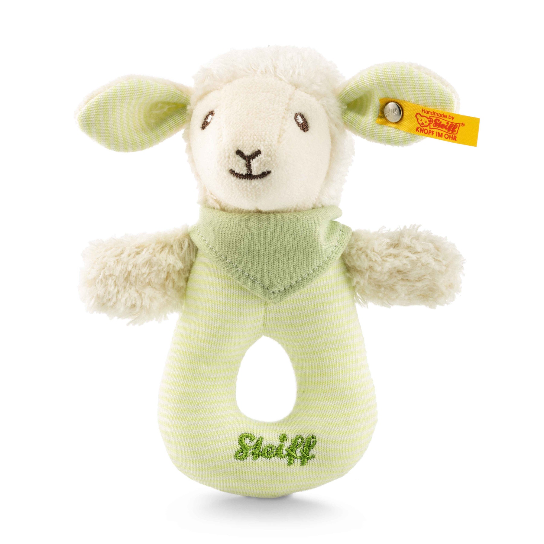 Lenny lamb grip toy with rattle