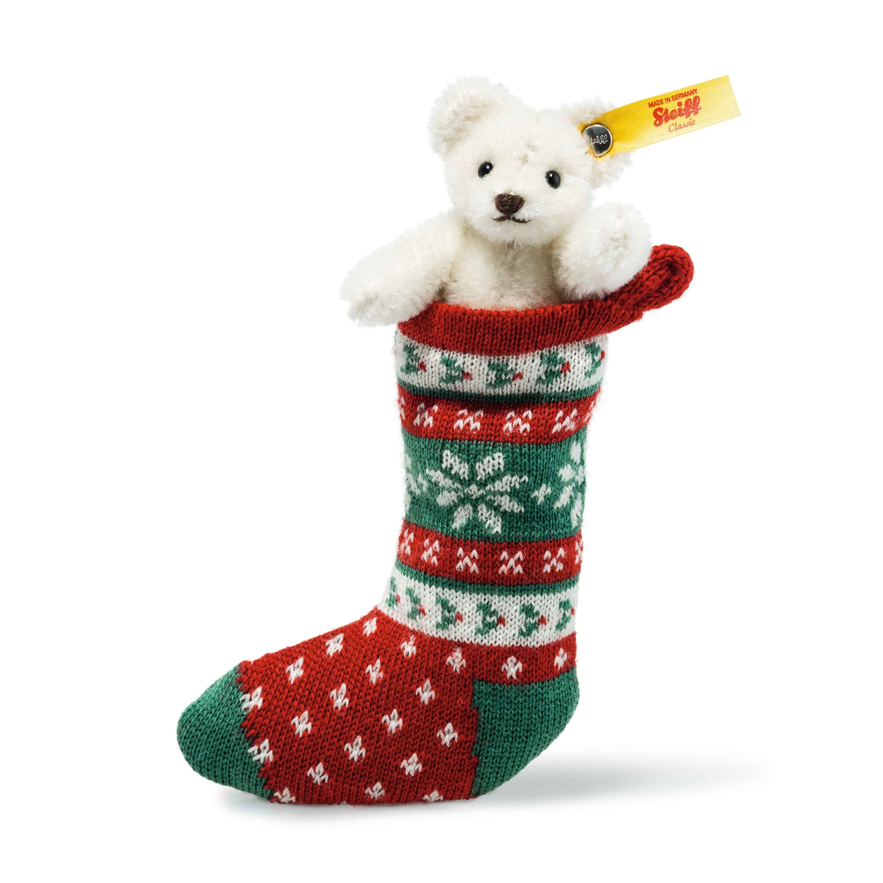 Ours Teddy miniature dans sa chaussette