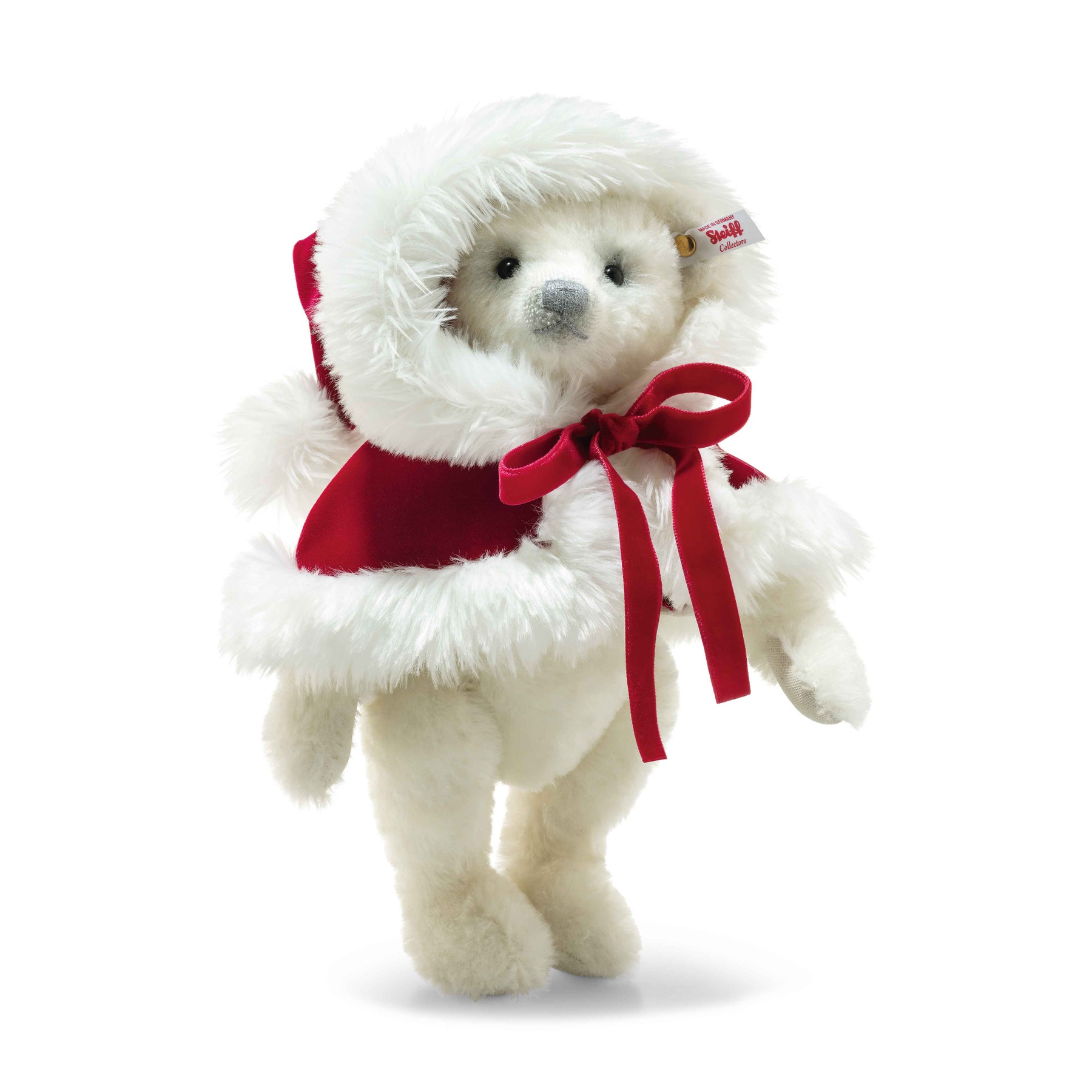 Nicola Christmas Teddy bear, 12 in, white - Steiff.com