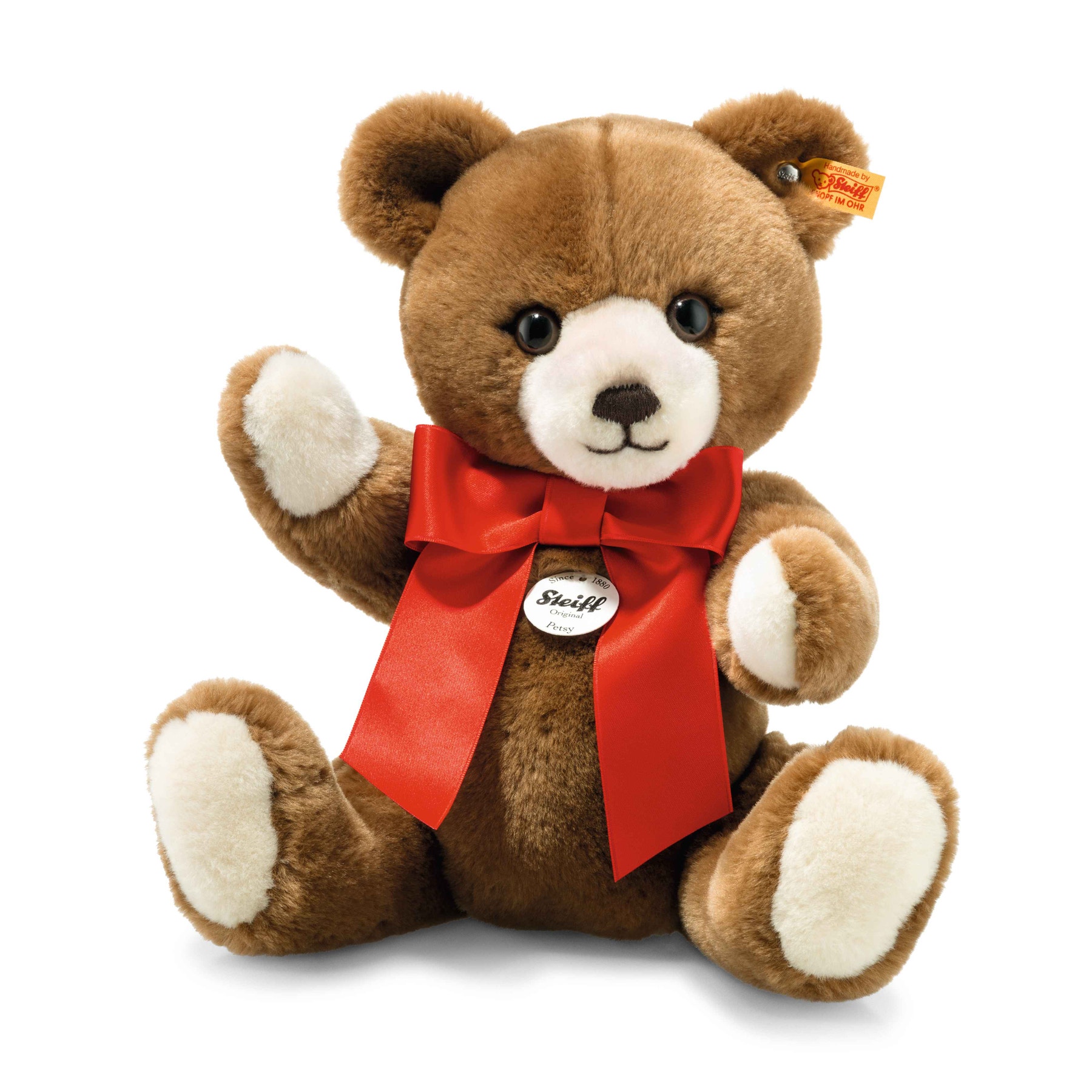 Petsy Teddy Bear with Red Bow