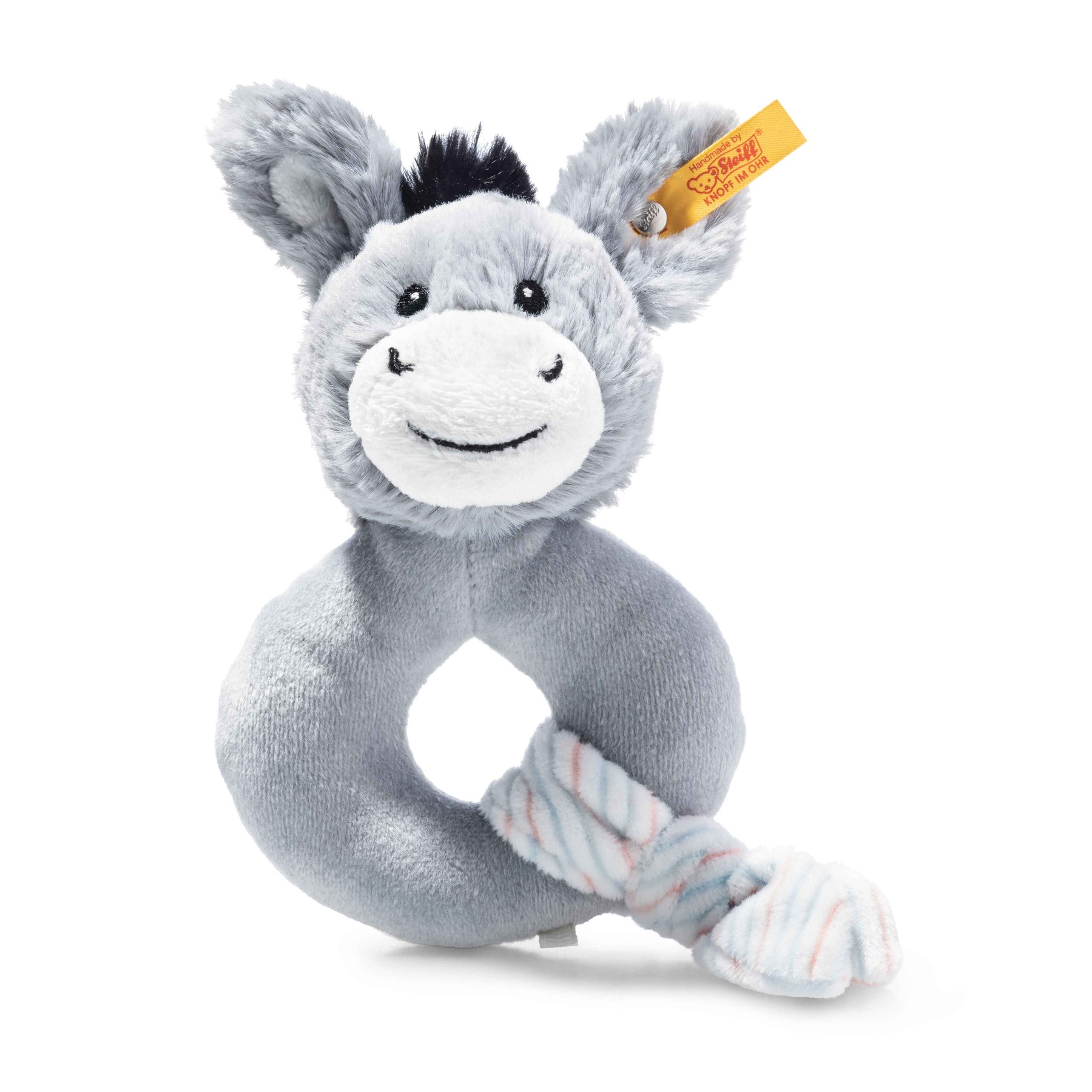 Soft Cuddly Friends Dinkie donkey grip toy with rattle