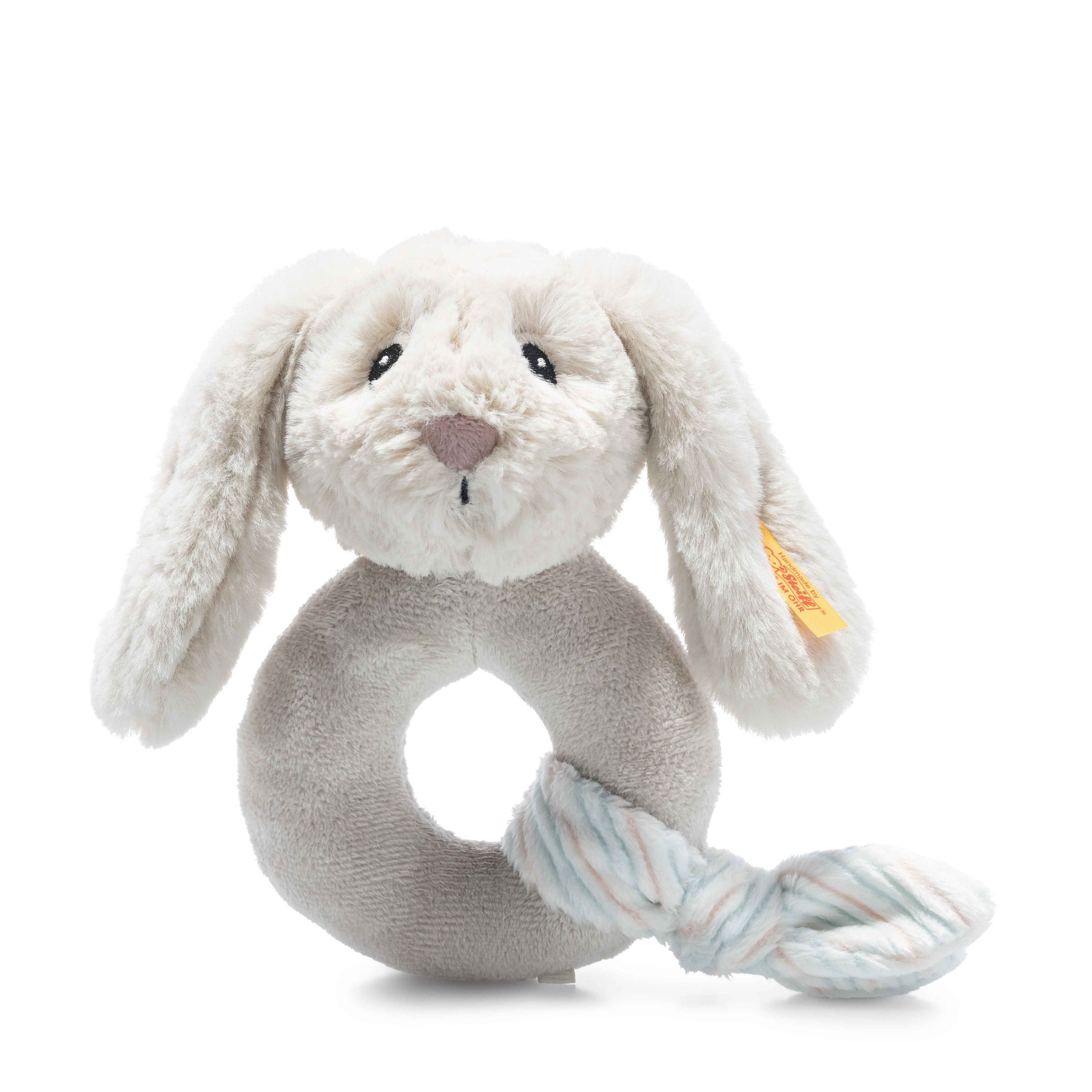 Soft Cuddly Friends Hoppie rabbit grip toy with rattle