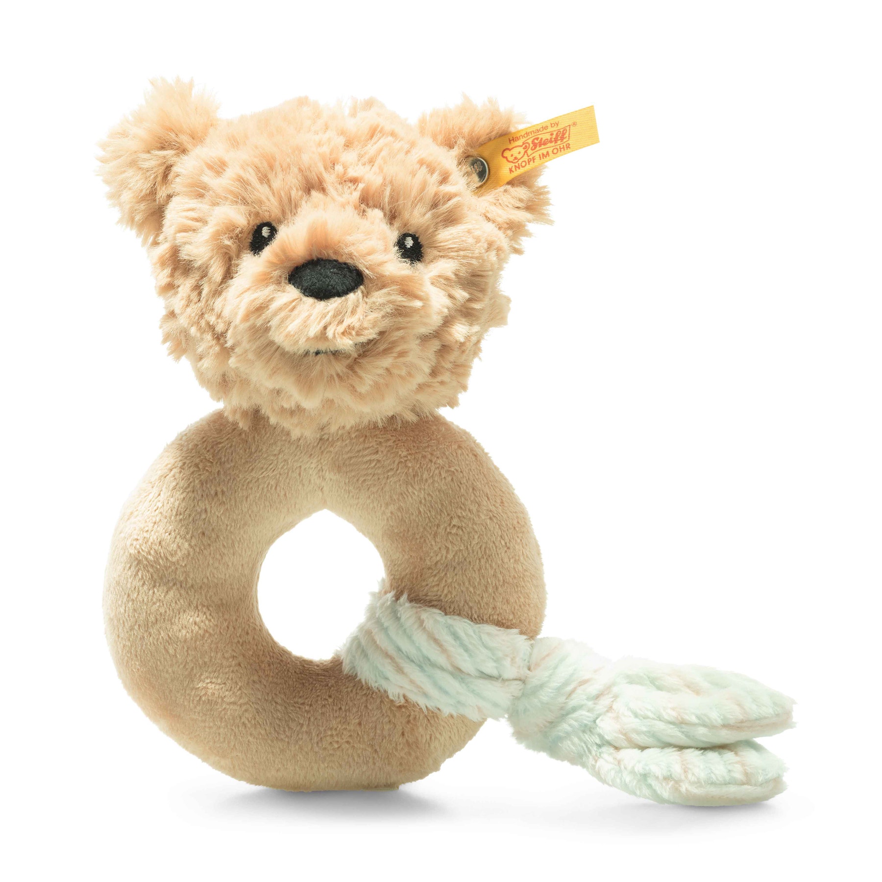 Soft Cuddly Friends Jimmy Teddy bear grip toy with rattle