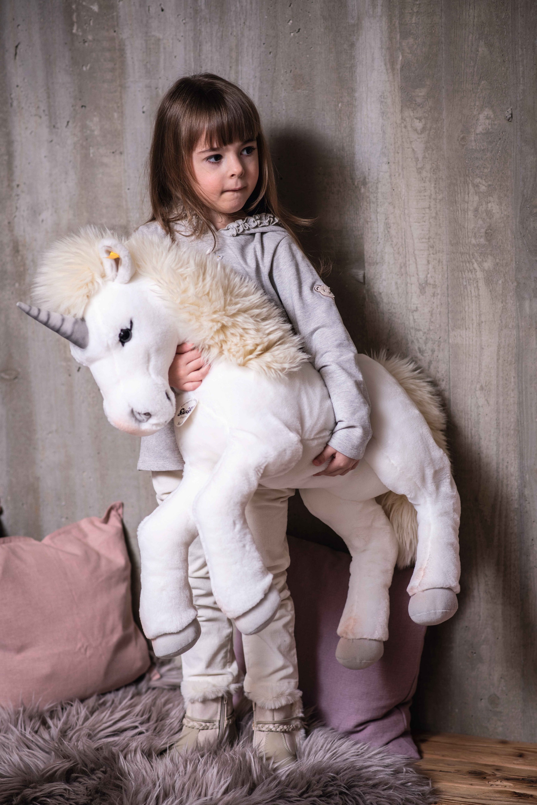 Starly Schlenker Einhorn 70 cm weiB Steiff
