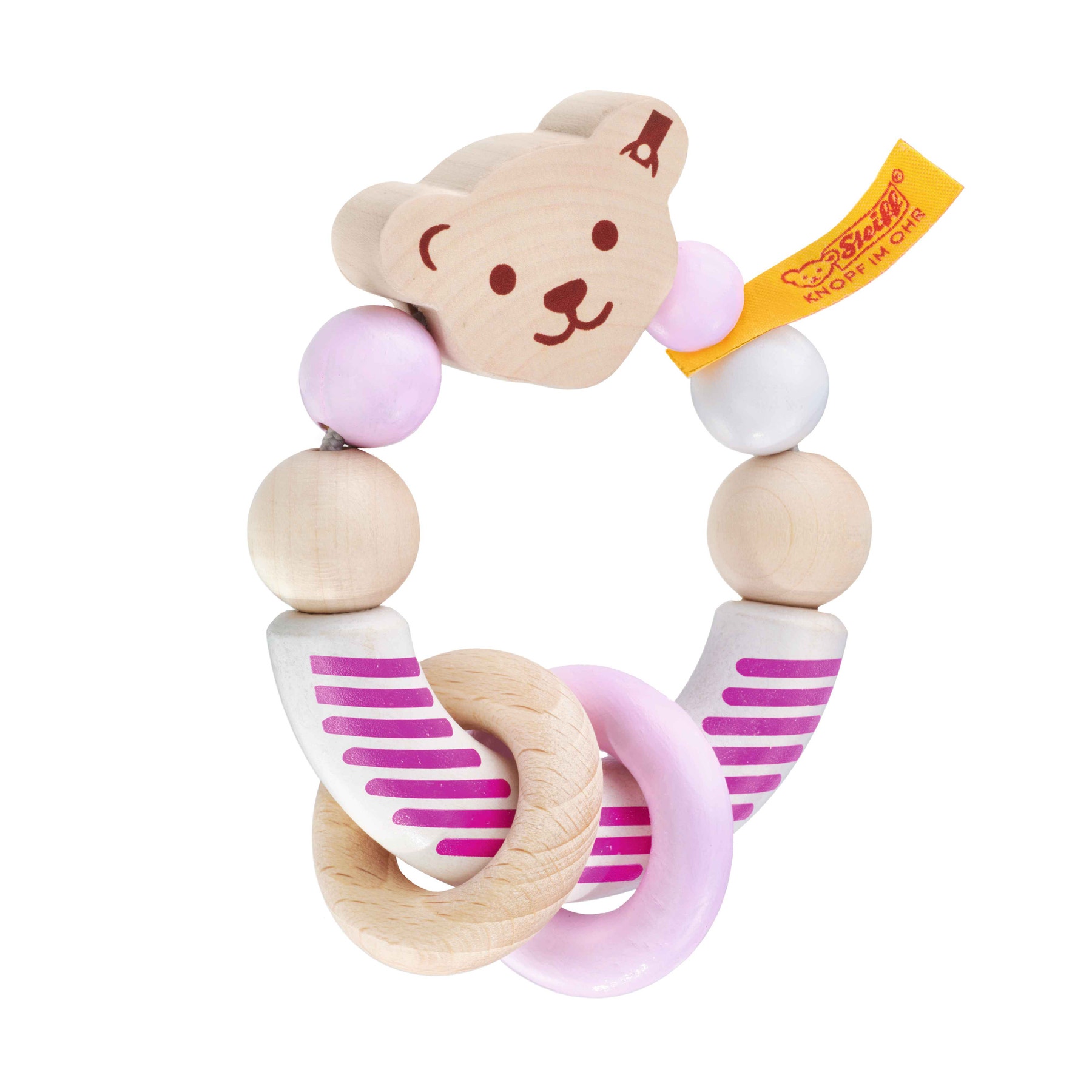 Steiff by Selecta grip toy 10 cm pink Steiff