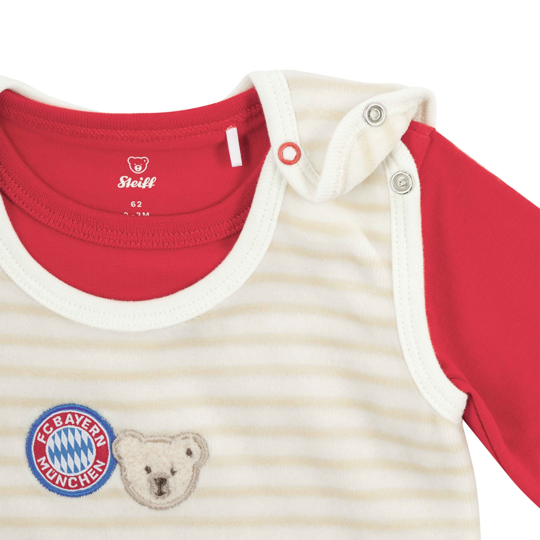 Steiff Baby – Set Neonato: Strampler + Maglietta A Maniche Lunghe, Morbido E Sicuro