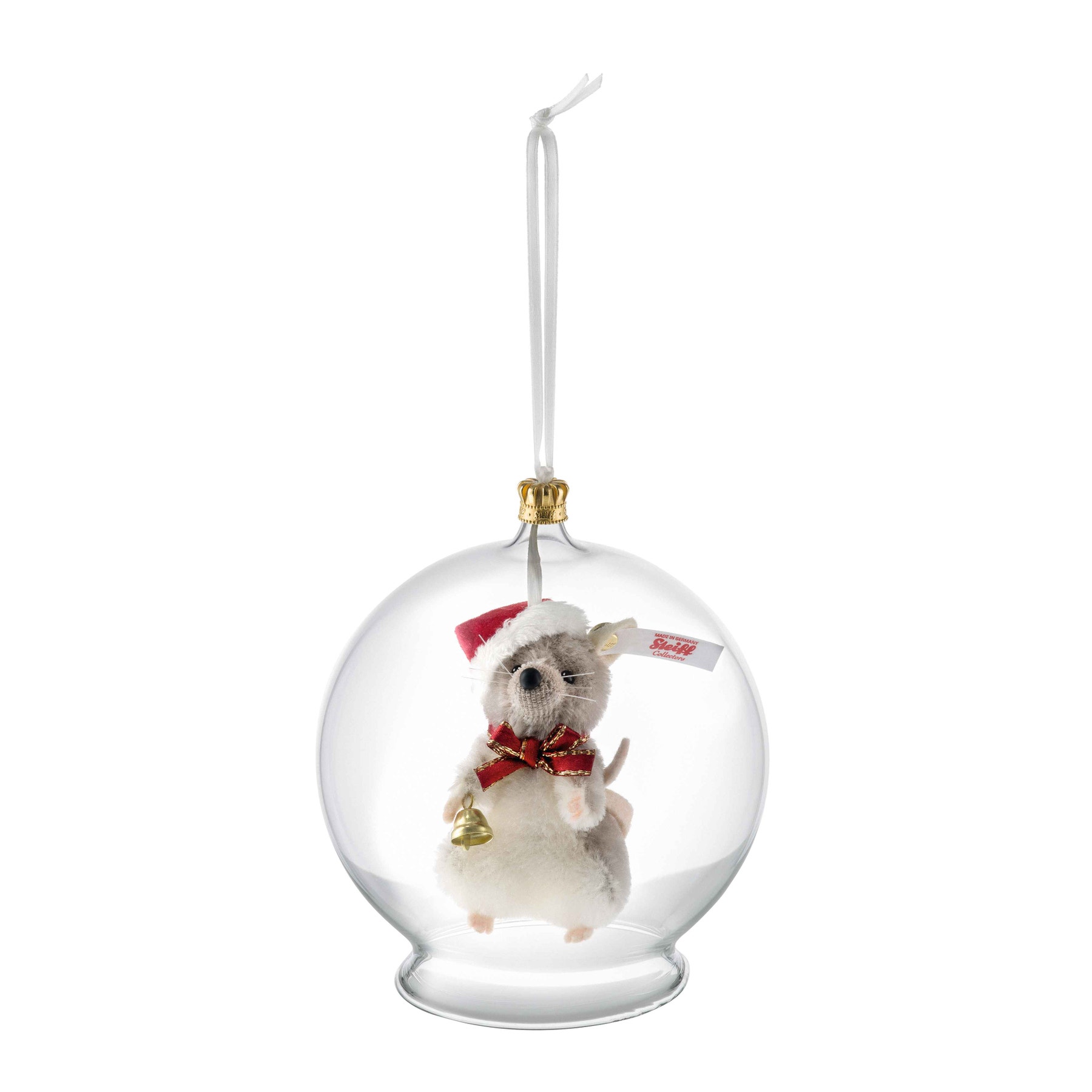 Christmas mouse in bauble ornament