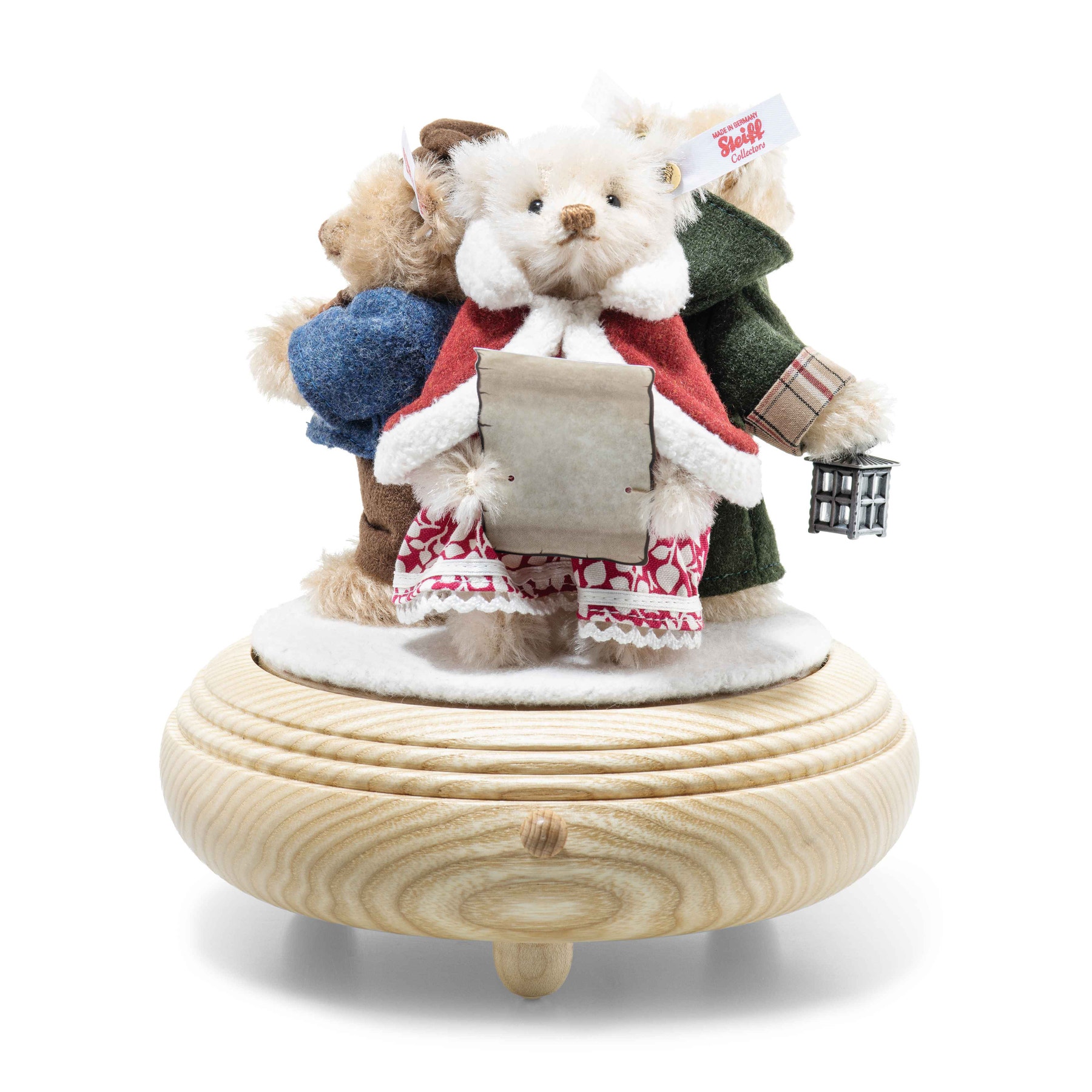 Carol Singers Teddy bears set on music box