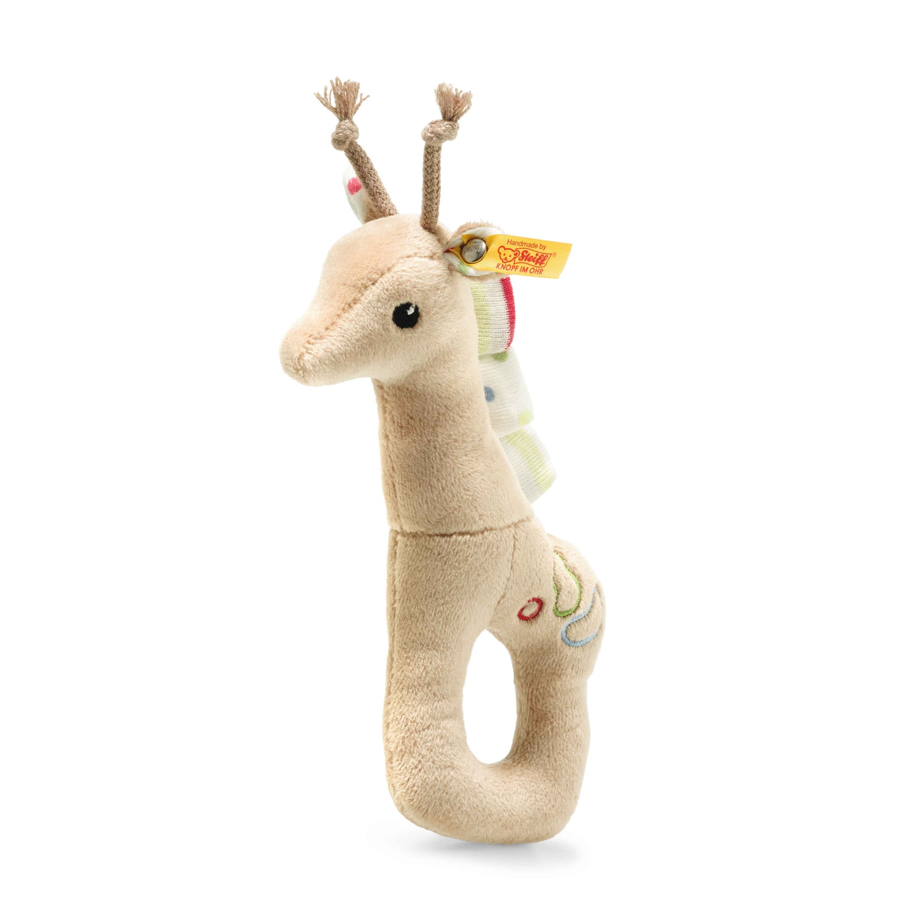 Wild Sweeties Tulu giraffe grip toy with rattle and rustling foil