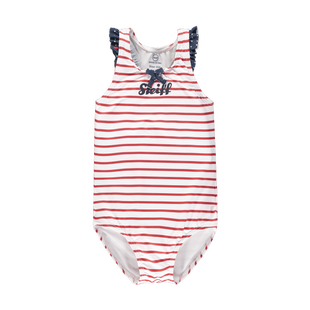 dPois Baby Mädchen Badeanzug Neckholder Tankini Bikini Kleinkind Gestreift Schwimmanzug Babykleidung Säugling Beachwear 62 68 80 86 92 98