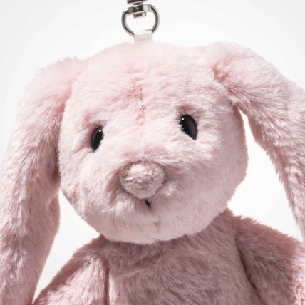 steiffポーキー ベル付きぬいぐるみ ピンク Pendant Hoppie rabbit, 16 cm, pink - Steiff.com