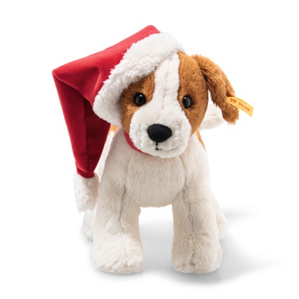 Snuffy Christmas Dog with Santa Hat
