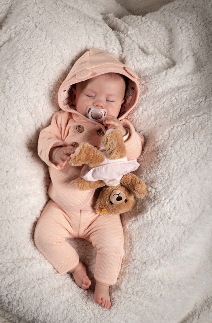 Sleep Well Bear Pink Comforter, 12 in, pink - Steiff.com