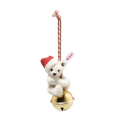 Steiff ぬいぐるみ クリスマス 2019 Jimmy Christmas Teddy Bear with Santa Hat and Bow, 12 in