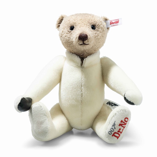 James Bond “Dr. Julius No” Villain Teddy Bear, 12 in, white