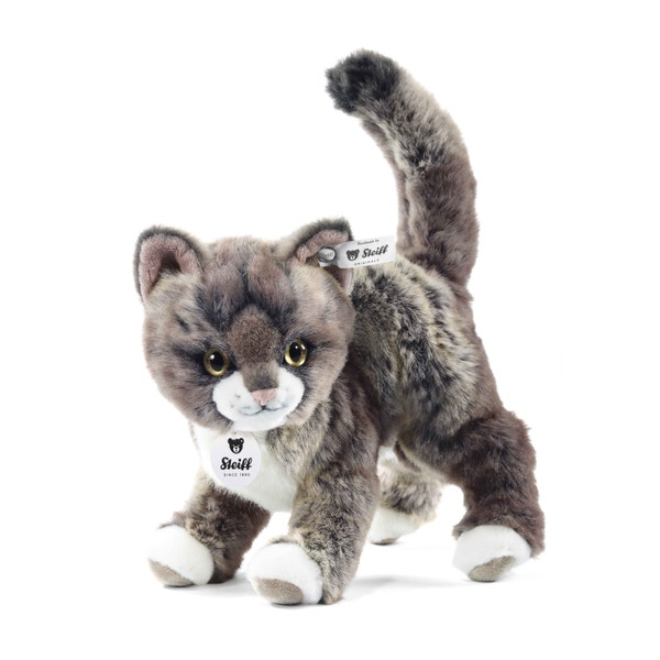 【めっちゃ変わる】 Kitty cat, Steiff.com - grey light cm, 25 シュタイフ社