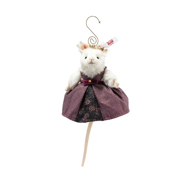 Mouse Queen Ornament, 4 in, white - undefined