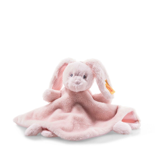 Soft Cuddly Friends Belly rabbit comforter - Steiff.com