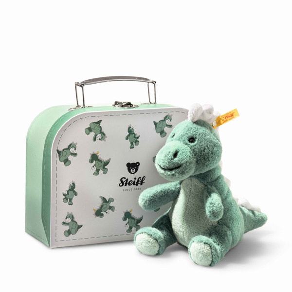 Joshi baby T Rex in suitcase 16 cm light green Steiff