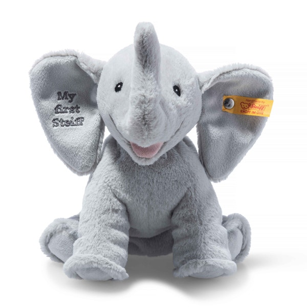 本物の , elephant Ellie Steiff first My 9 Steiff.com - grey light in, アンティーク雑貨