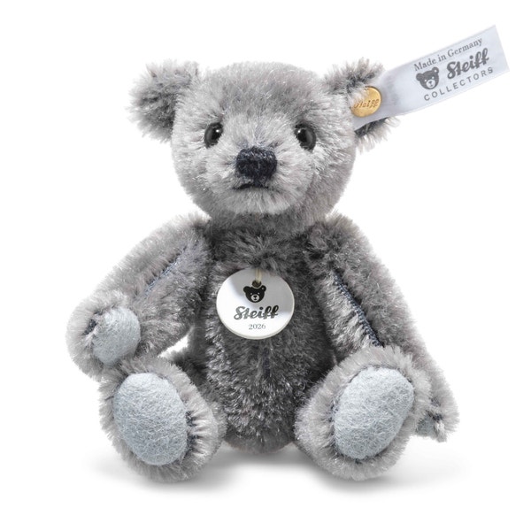 2026 Steiff Club Membership Teddy Bear, 4 in, light gray - Steiff.com