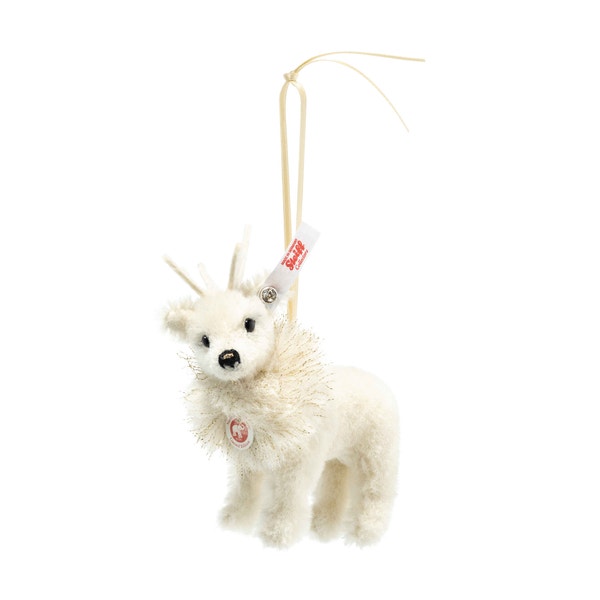 Winter reindeer ornament, 12 cm, white - Steiff.com