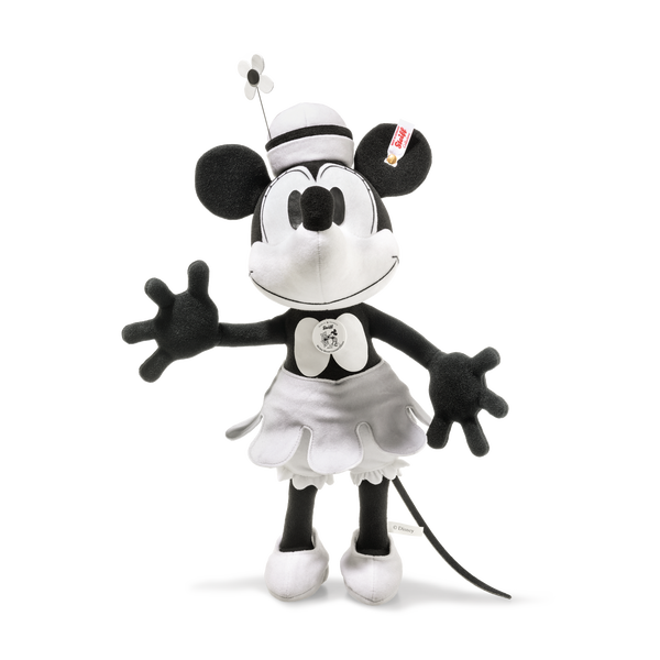 black and white minnie mouse plush
